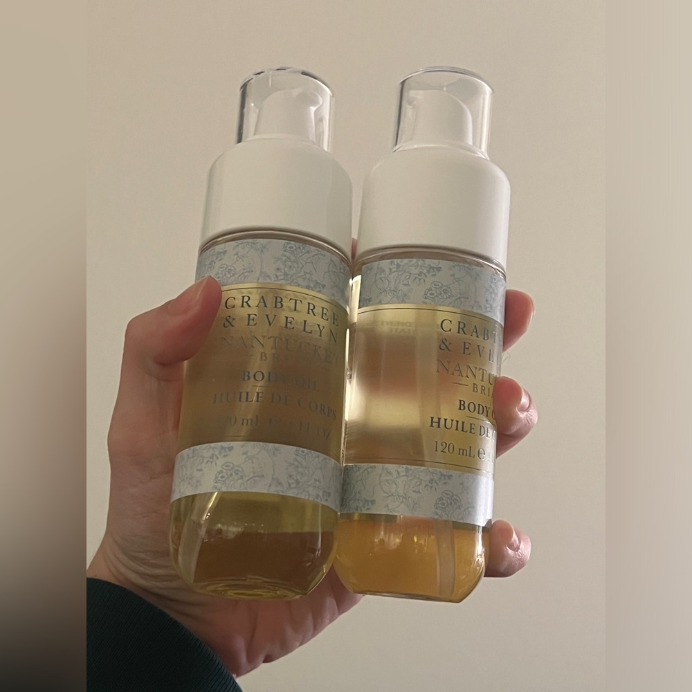 Crabtree & Evelyn Body Oil - Nantucket Briar - 4 fl oz, Lot of 2